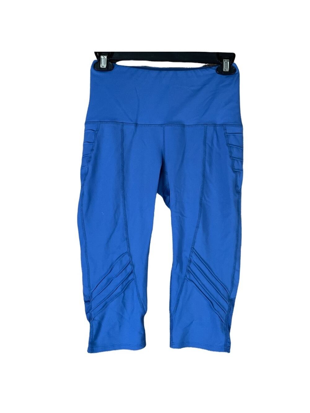 Oiselle Aero High-Waist Capri Leggings Podium Blue Size 4